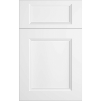 Cubitac Imperial Bergen Latte Reversed Raised Center Panel White Door Sample