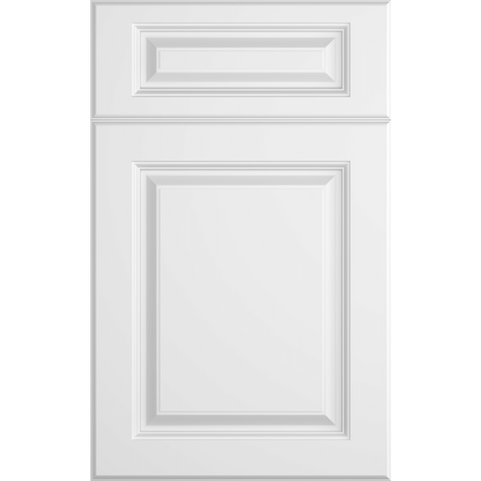 Cubitac Prestige Newport Latte Raised Panel White Door Sample