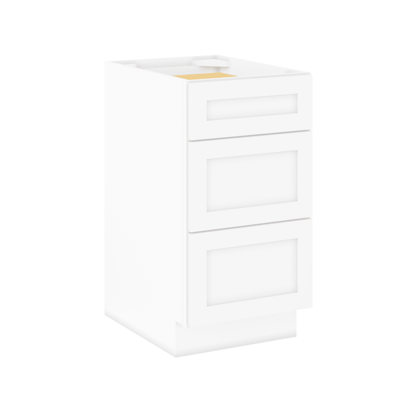 Drawer Base Kitchen Cabinet DB18 Alpina White LessCare 18 in. width 34.5 in. height 24 in. depth