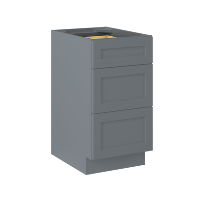 Drawer Base Kitchen Cabinet DB18 Colonial Gray LessCare 18 in. width 34.5 in. height 24 in. depth