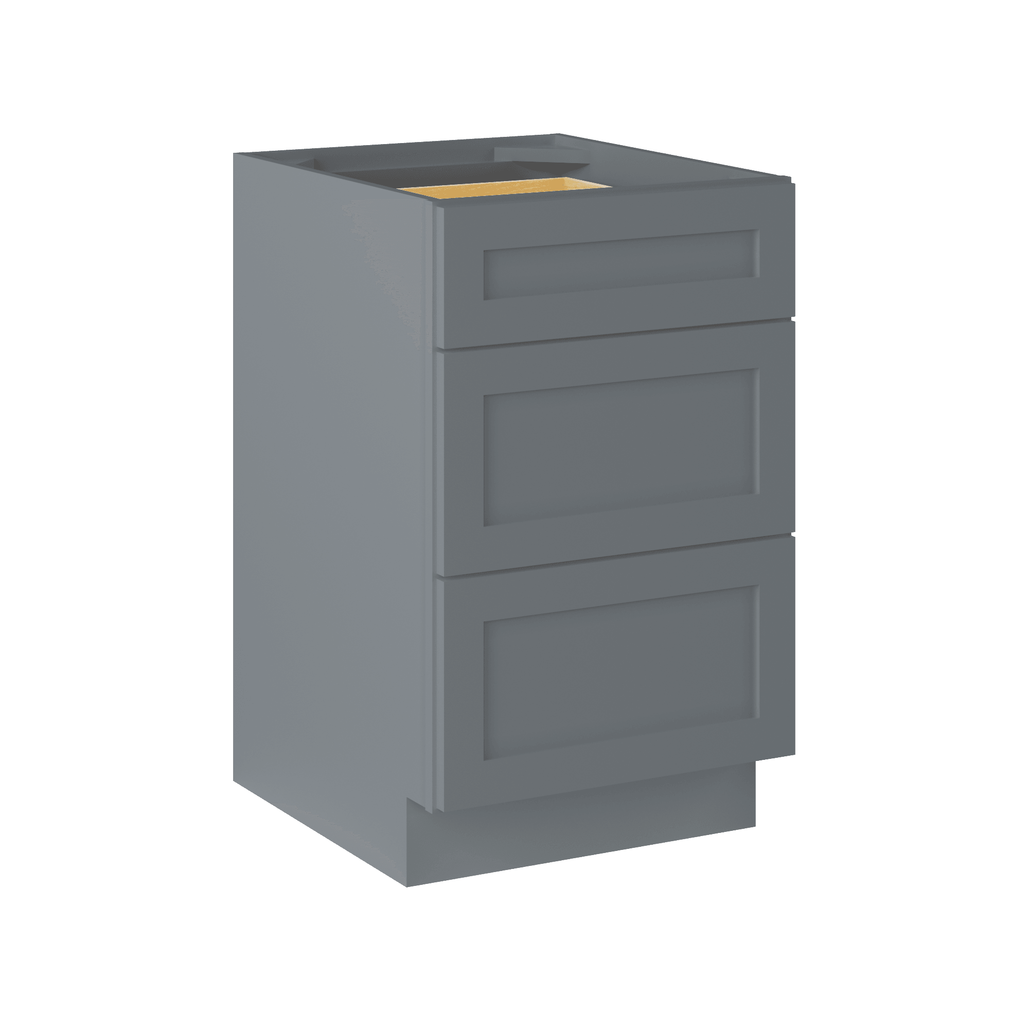 Drawer Base Kitchen Cabinet DB21 Colonial Gray LessCare 21 in. width 34.5 in. height 24 in. depth