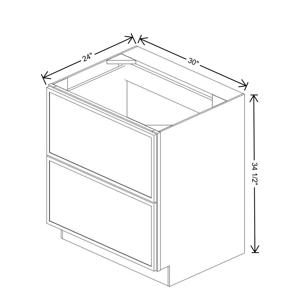 Cubitac Imperial Madison Dusk 30"W 2-Drawer Base Cabinet