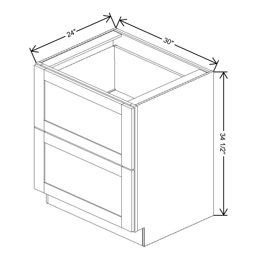 Fabuwood Allure Galaxy horizon 30"W Base 2 Drawers