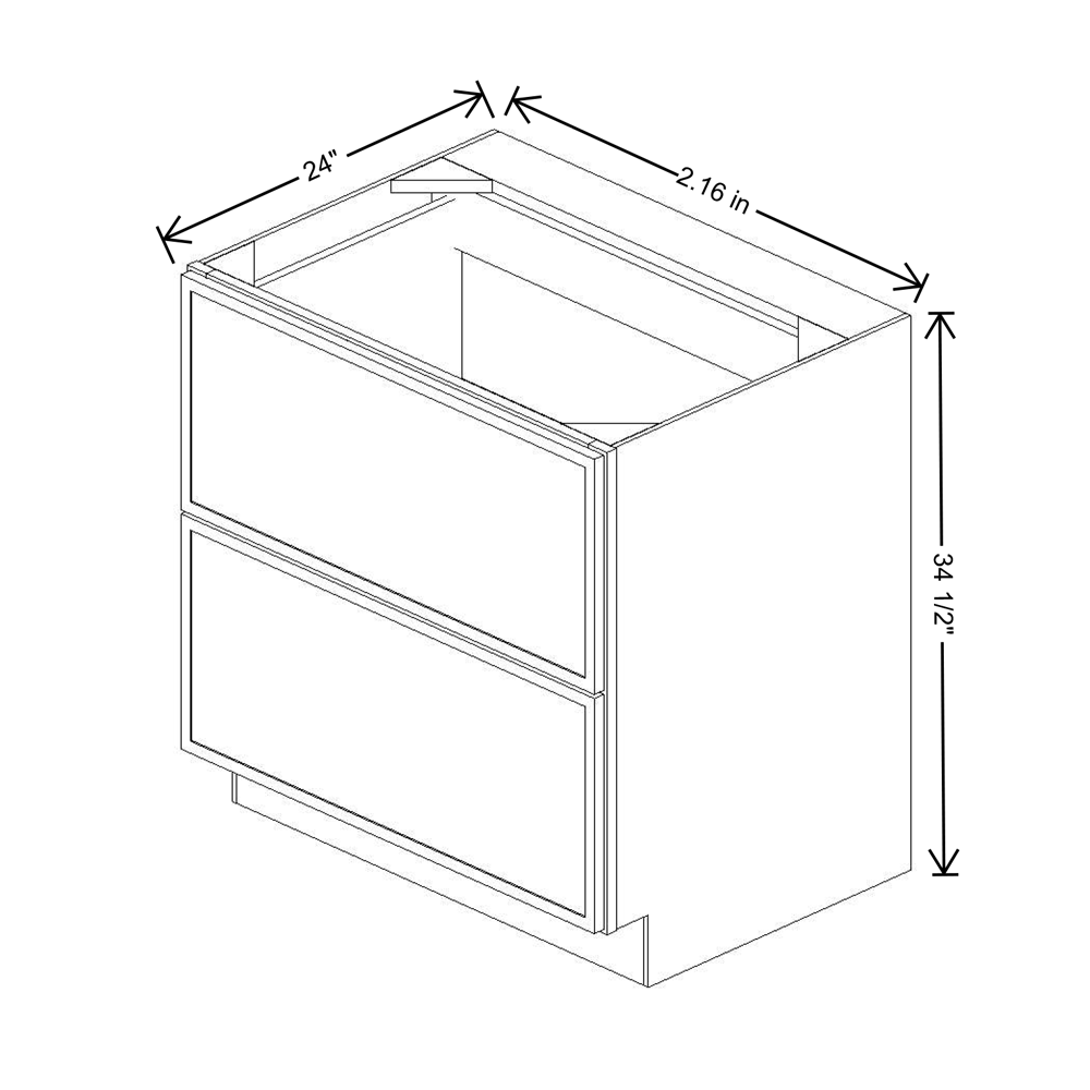 Cubitac Imperial Montclair Cashmere 33"W 2-Drawer Base Cabinet