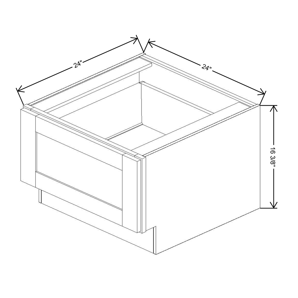 Fabuwood Allure Onyx Frost  24"W Bench Seat