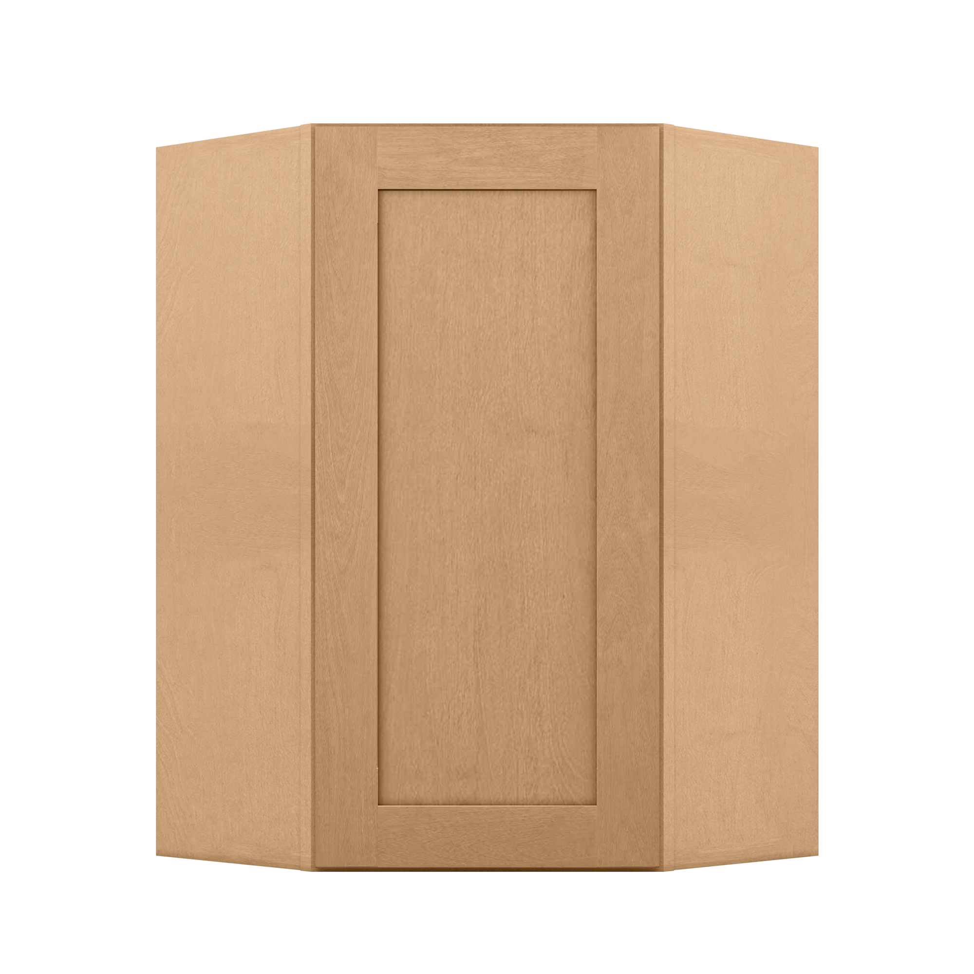 Diagonal Corner Kitchen Cabinet DC2436 Shaker Toffee 24 in. width 36 in. height 12 in. depth