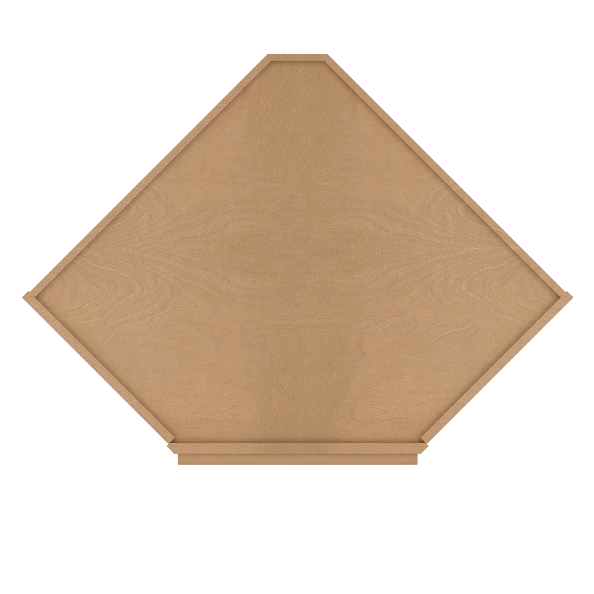 Diagonal Corner Kitchen Cabinet DC2742 Shaker Toffee 27 in. width 42 in. height 15 in. depth