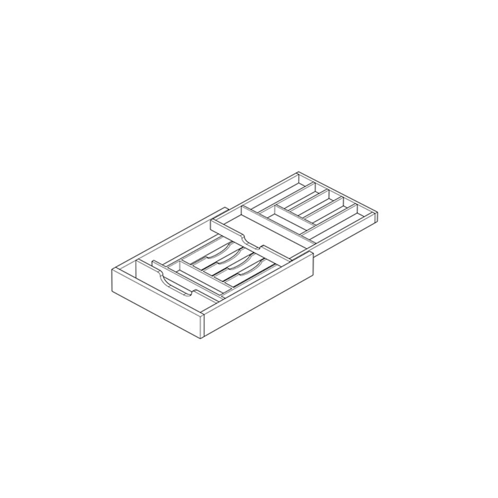 Cubitac Prestige Newport Latte 18"W Drawer Cutlery Divider