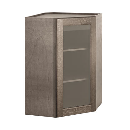 Mullion Diagonal Corner Wall Kitchen Cabinet DCMD2436 Milan Slate 24 in. width 36 in. height 12 in. depth