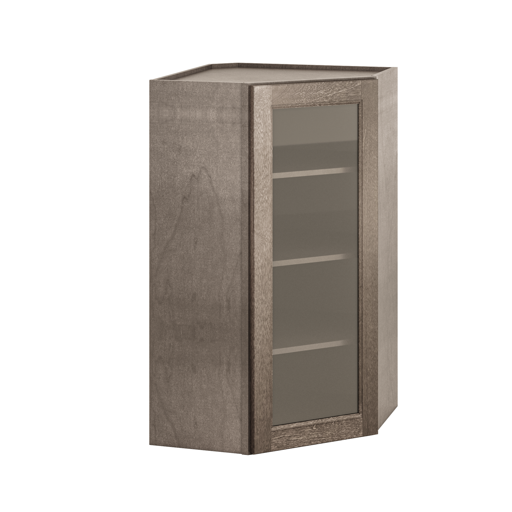 Mullion Diagonal Corner Wall Kitchen Cabinet DCMD2442 Milan Slate 24 in. width 42 in. height 12 in. depth