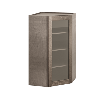 Mullion Diagonal Corner Wall Kitchen Cabinet DCMD2442 Milan Slate 24 in. width 42 in. height 12 in. depth