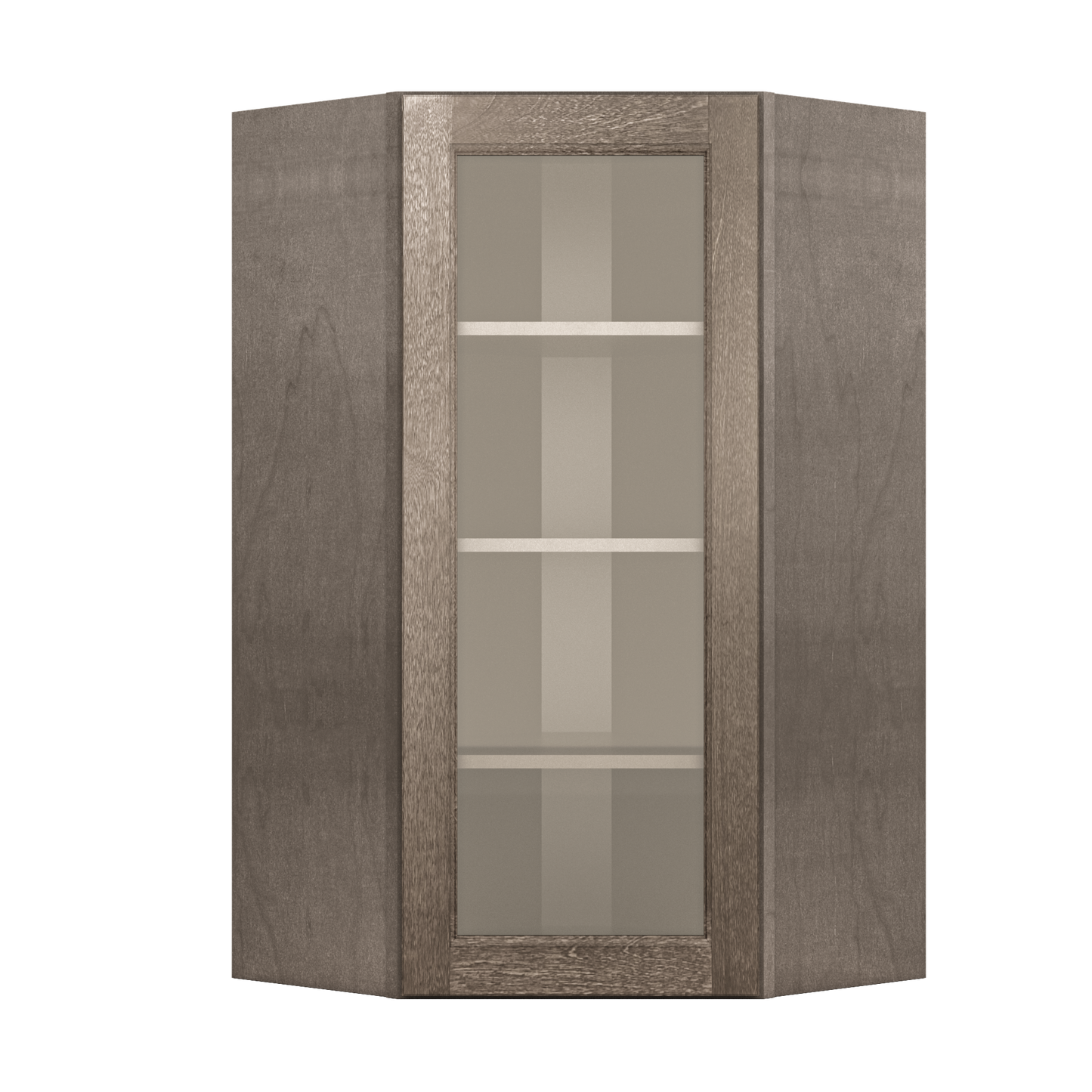 Mullion Diagonal Corner Wall Kitchen Cabinet DCMD2442 Milan Slate 24 in. width 42 in. height 12 in. depth