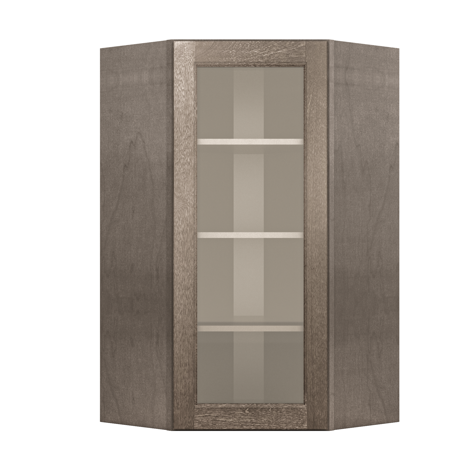 Mullion Diagonal Corner Wall Kitchen Cabinet DCMD2442 Milan Slate 24 in. width 42 in. height 12 in. depth