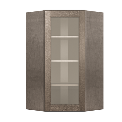 Mullion Diagonal Corner Wall Kitchen Cabinet DCMD2442 Milan Slate 24 in. width 42 in. height 12 in. depth