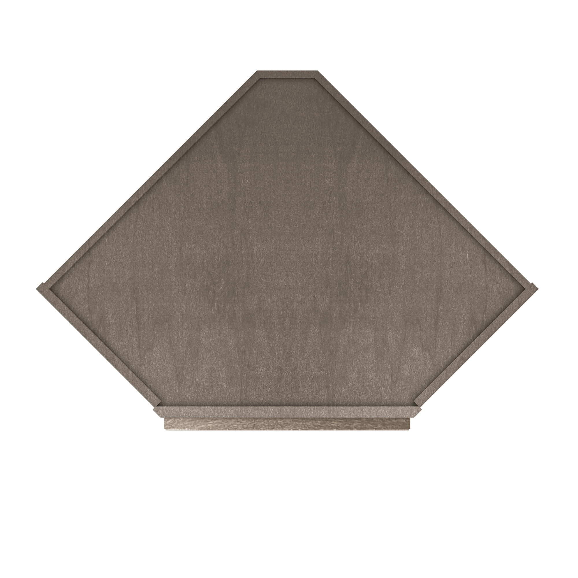 Mullion Diagonal Corner Wall Kitchen Cabinet DCMD2442 Milan Slate 24 in. width 42 in. height 12 in. depth