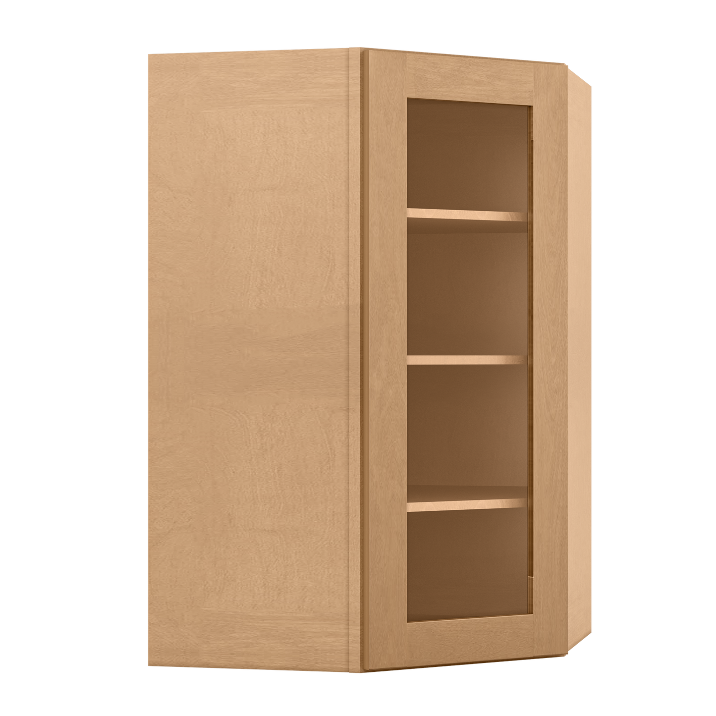 Mullion Diagonal Corner Wall Kitchen Cabinet DCMD2742 Shaker Toffee 27 in. width 42 in. height 15 in. depth