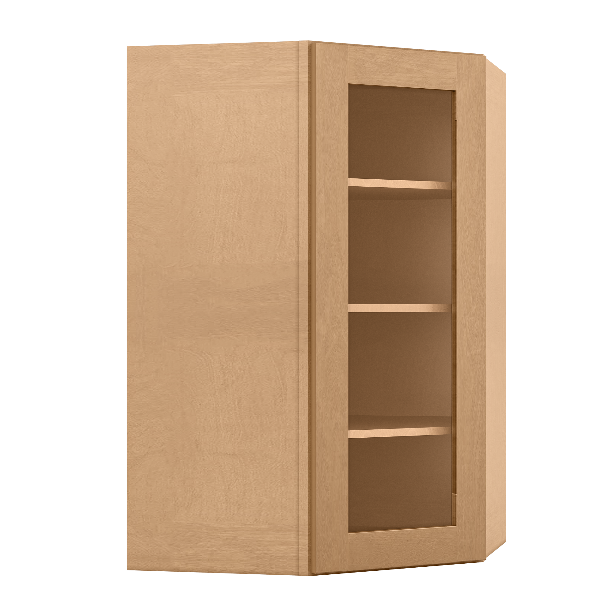 Mullion Diagonal Corner Wall Kitchen Cabinet DCMD2742 Shaker Toffee 27 in. width 42 in. height 15 in. depth