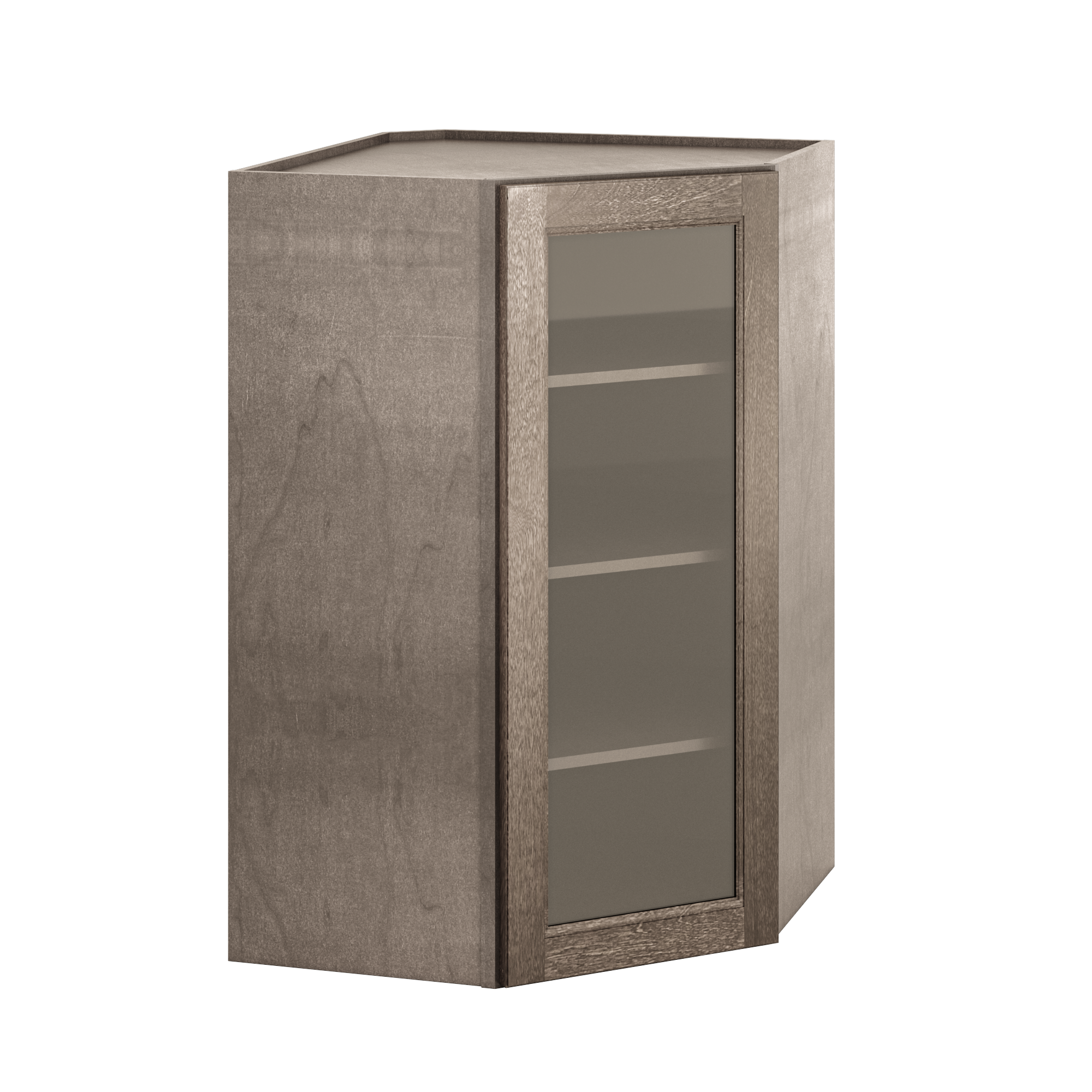 Mullion Diagonal Corner Wall Kitchen Cabinet DCMD2742 Milan Slate 27 in. width 42 in. height 15 in. depth