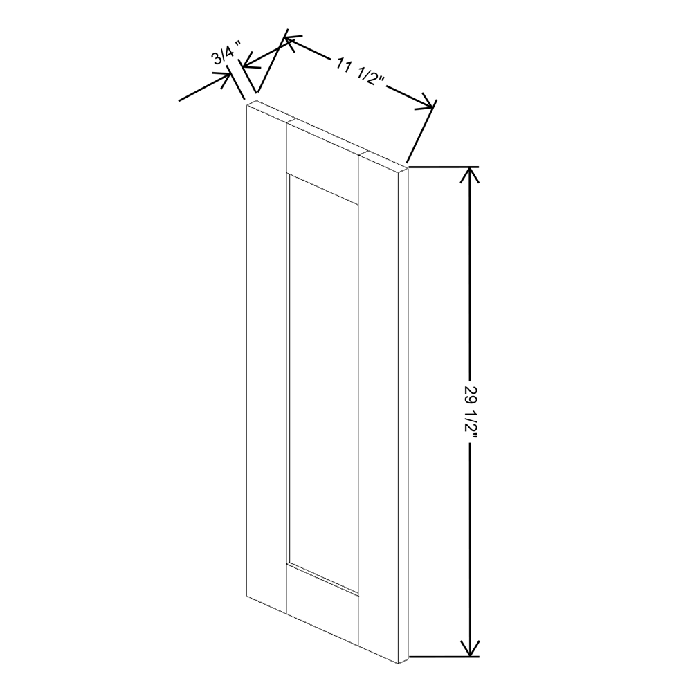 Fabuwood Value Premium Hallmark Frost  30"W X 30"H Decorative Door