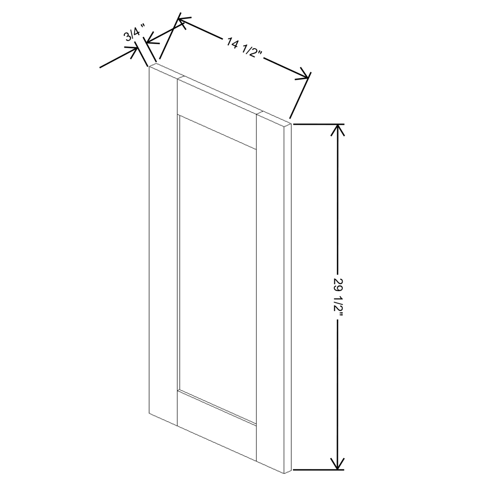 Fabuwood Value Premium Hallmark Frost 12"W X 30"H
 Decorative Door