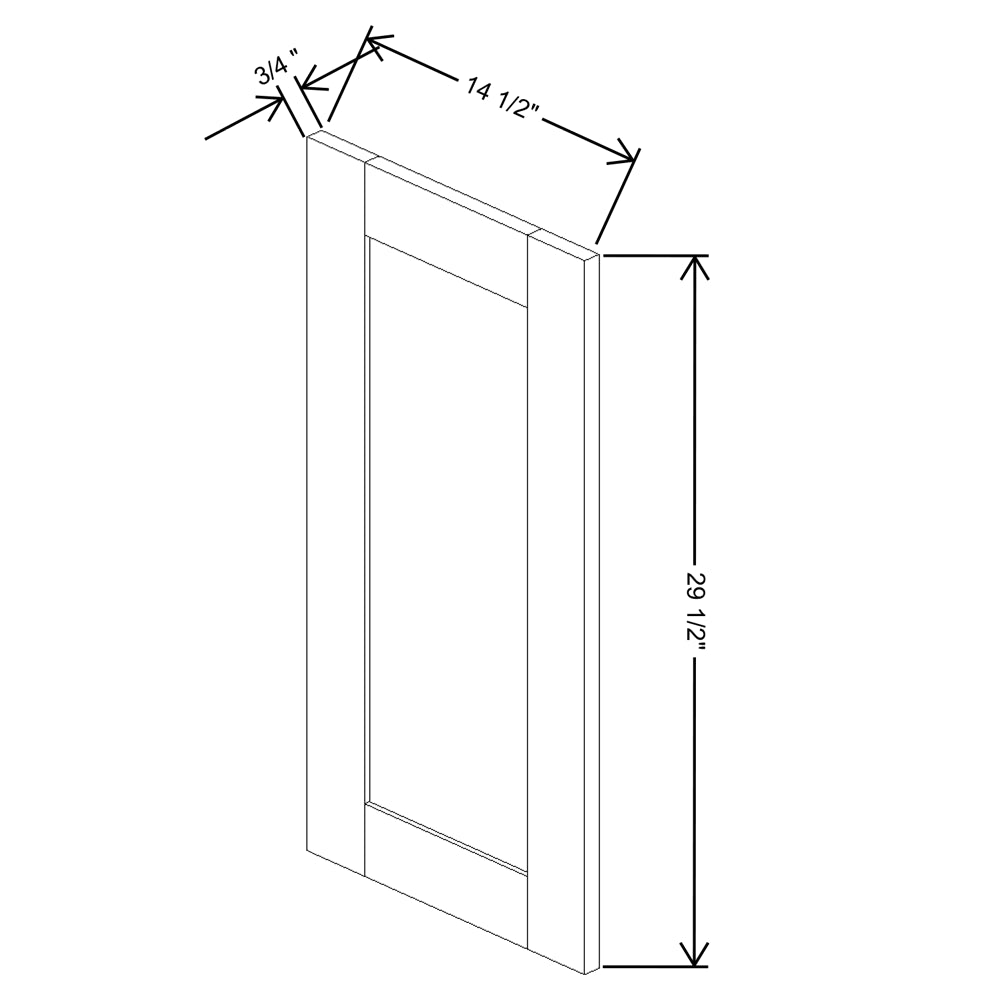 Fabuwood Value Premium Hallmark Frost 12"W X 30"H
 Decorative Door