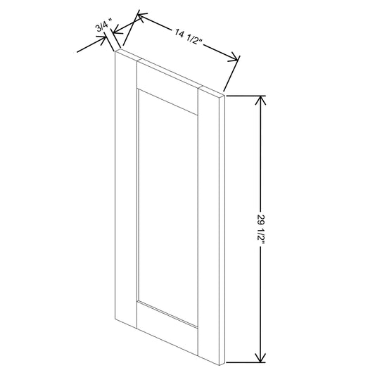 Fabuwood Value Premium Hallmark Frost 12"W X 30"H
 Decorative Door