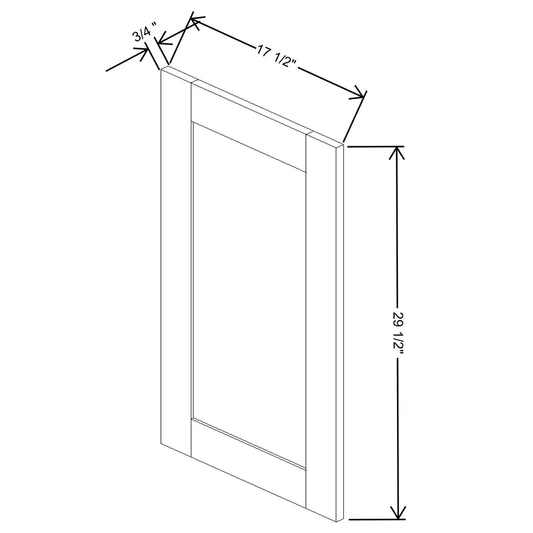 Fabuwood Value Premium Hallmark Frost 15"W X 30"H
 Decorative Door