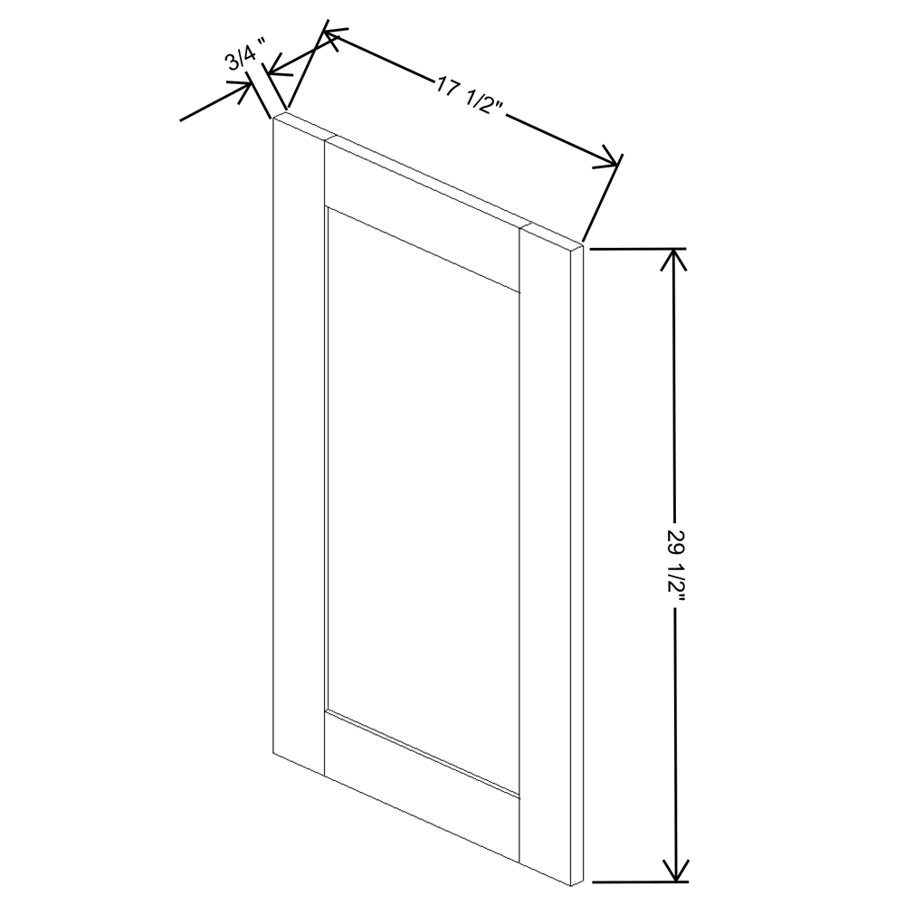 Fabuwood Allure Fusion Kona 18"W X 30"H Decorative Door