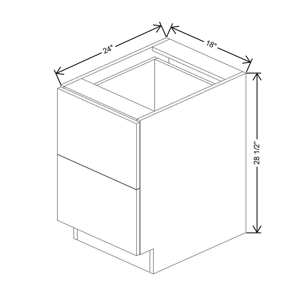 CNC Concord Newport White 18" W X 28 1/2" H X 24" D Desk Cabinet