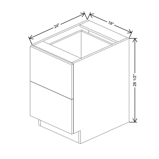 CNC Concord Newport White 18" W X 28 1/2" H X 24" D Desk Cabinet