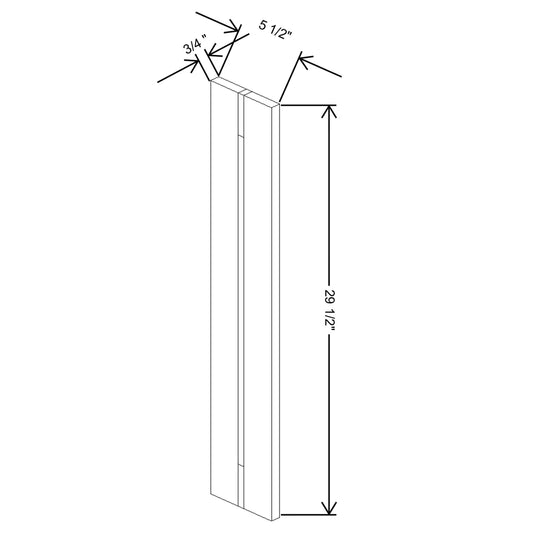 Fabuwood Allure Luna Desert Oak 5 1/2" W X 29 3/8" H Decorative Door