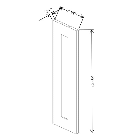 Fabuwood Allure Onyx Frost  09"W X 30"H Decorative Door