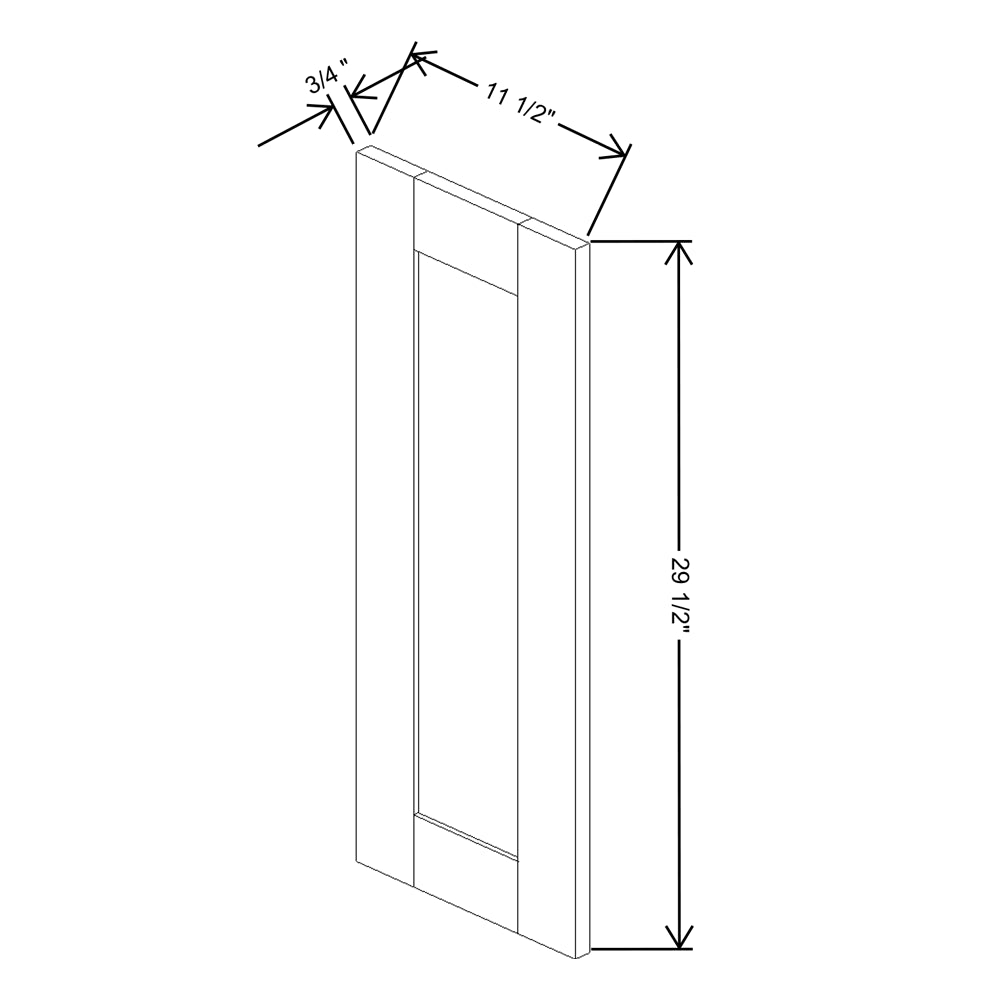 Fabuwood Allure Onyx Horizon  12"W X 30"H Decorative Door