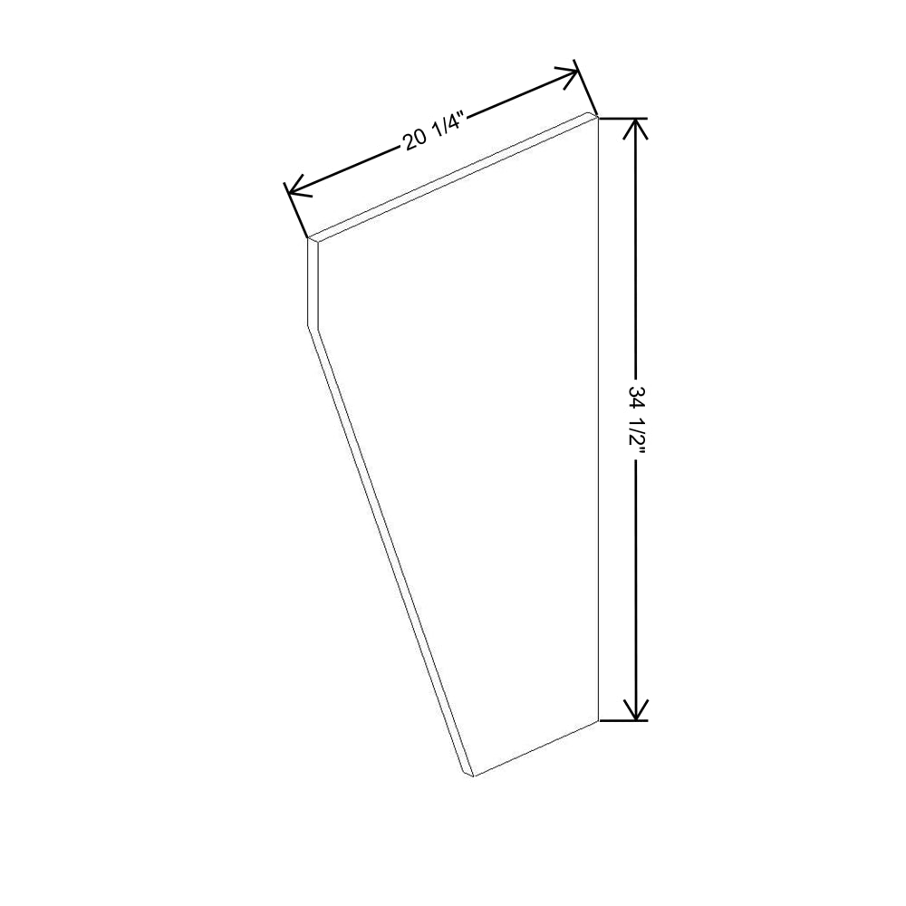 Cubitac Imperial Montclair Sapphire Desk End Panel 20 1/4" W X 3/4" D X 34 1/2" H