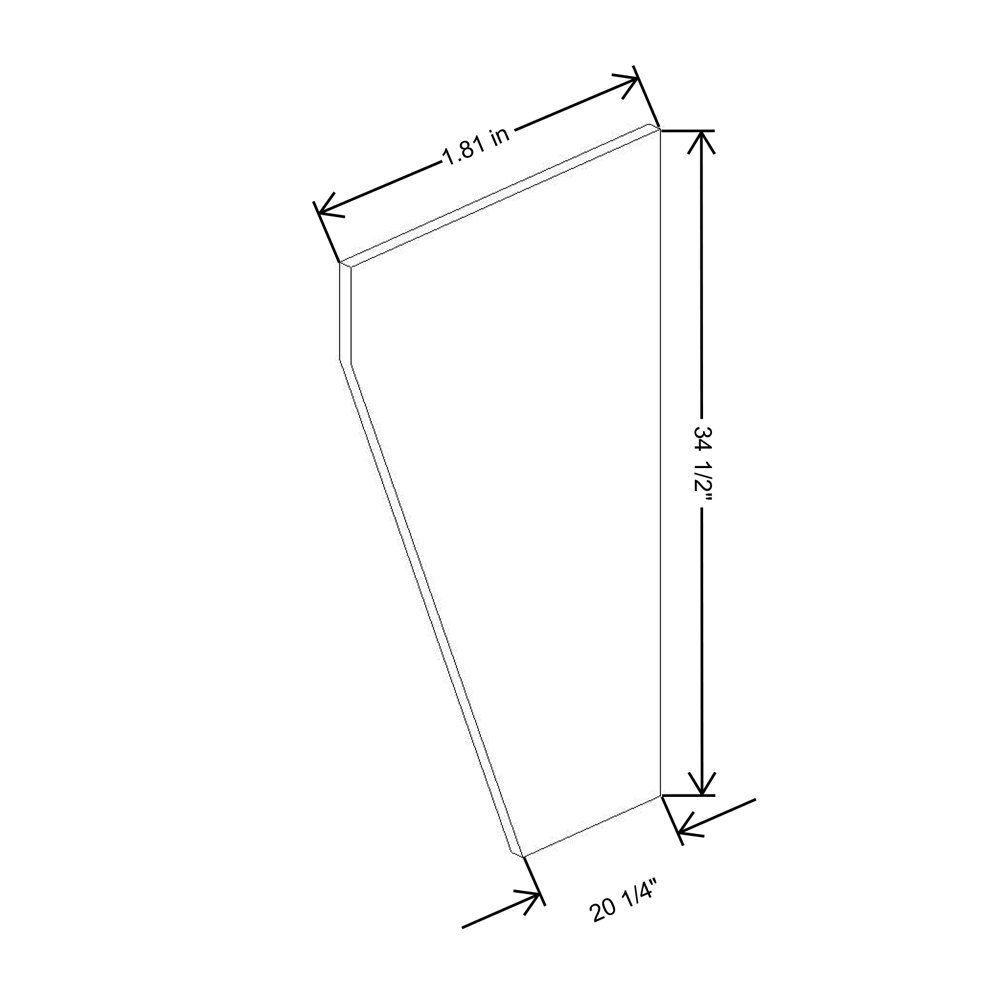 Cubitac Imperial Montclair Sapphire Desk End Panel 34 1/2"H