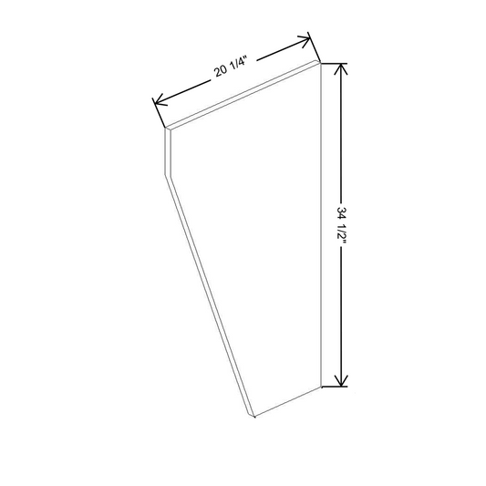 Cubitac Imperial Madison Latte Desk End Panel 34 1/2"H