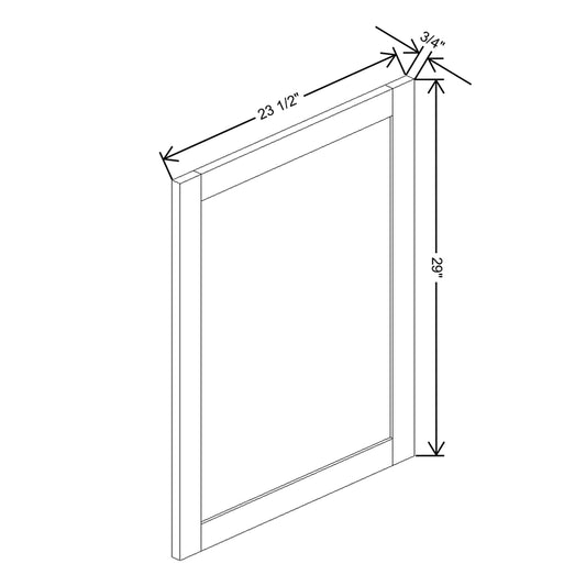 Wolf Classic Grove White Paint Decorative End Panel-Full Overlay 3/4"W X 29"H X 23 1/2"D