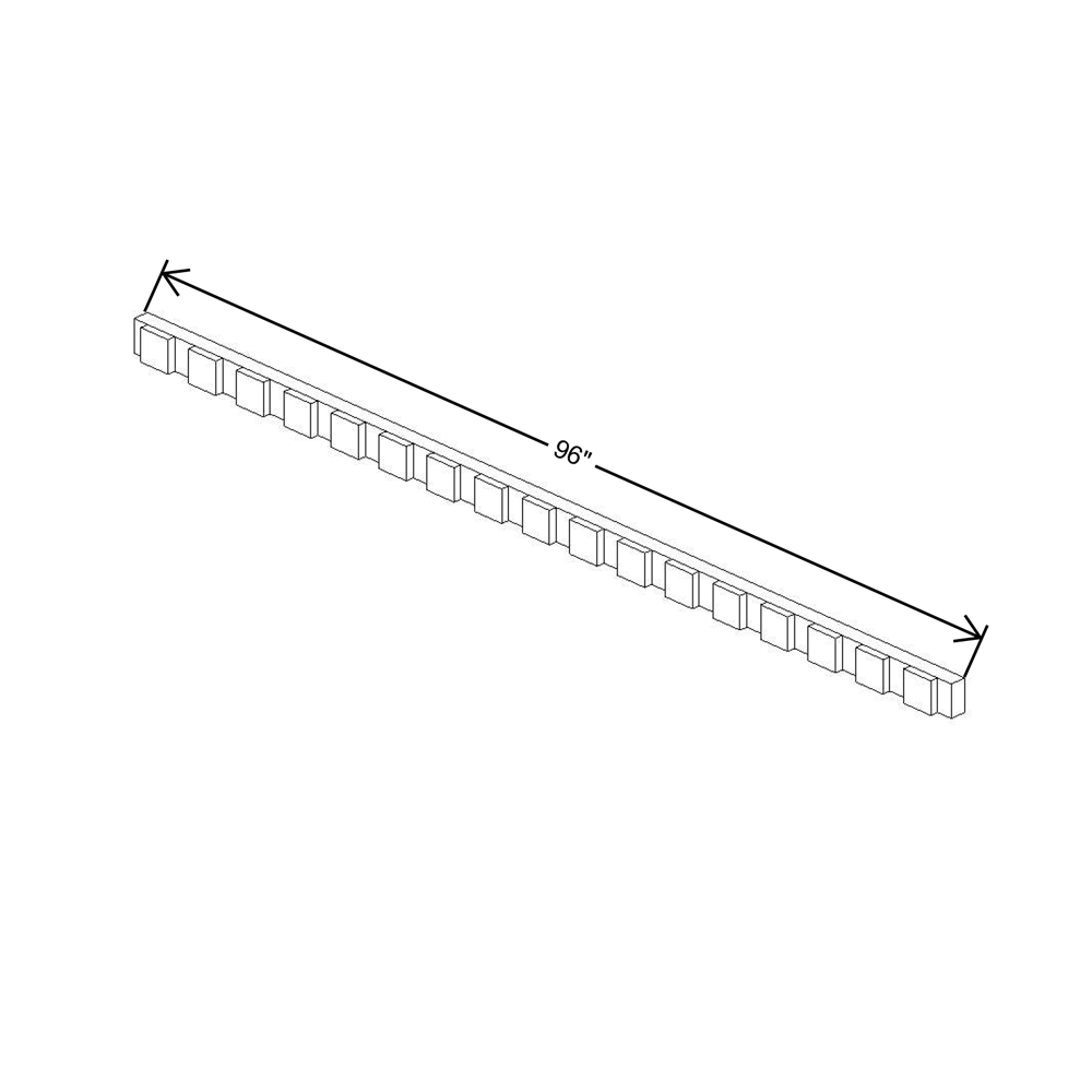 Fabuwood Value Premium Hallmark Frost 96"W
 Dentil Molding {N/A for Allure Line}