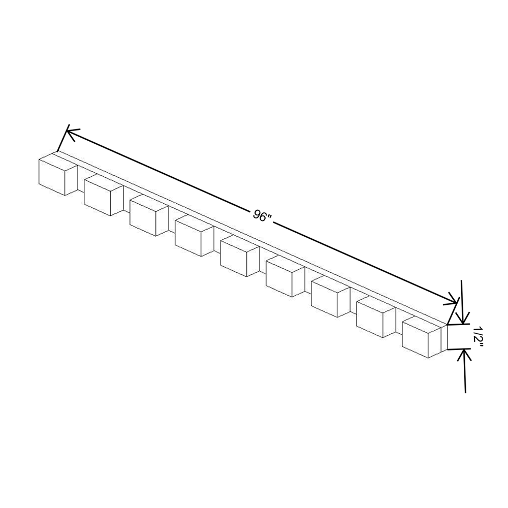 Cubitac Prestige Newport Latte 96"W Dental Molding