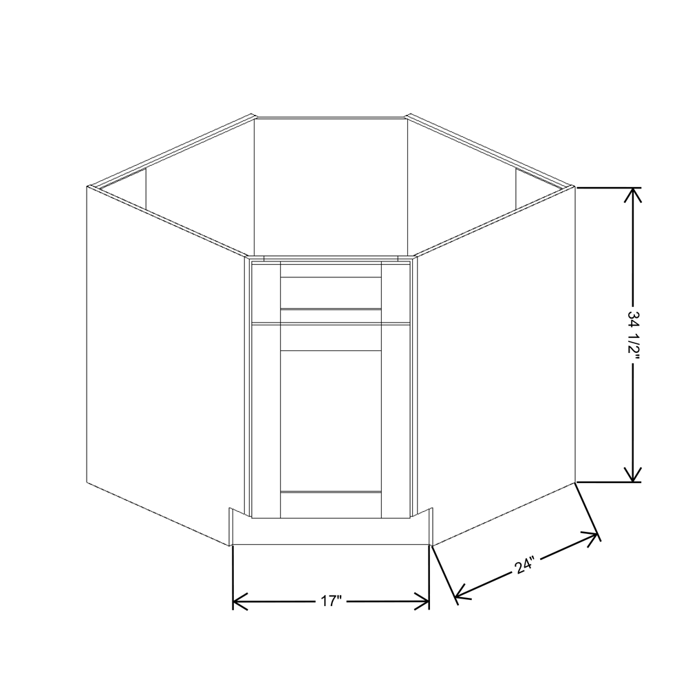 Fabuwood Allure Galaxy Frost 36"W Corner Sink Base