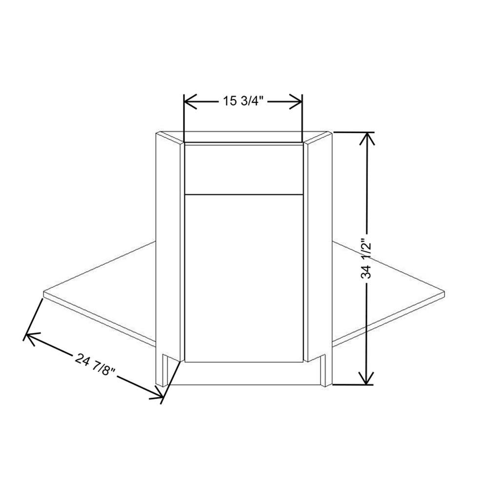 Fabuwood Illume Catalina Muratti 1 36"W Corner Sink Front