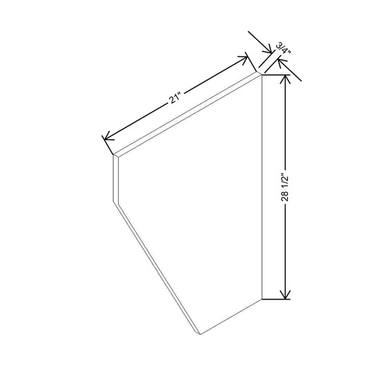 CNC Concord Fashion White 3/4" W X 28 1/2" H X 21" D Desk Drawer Panel