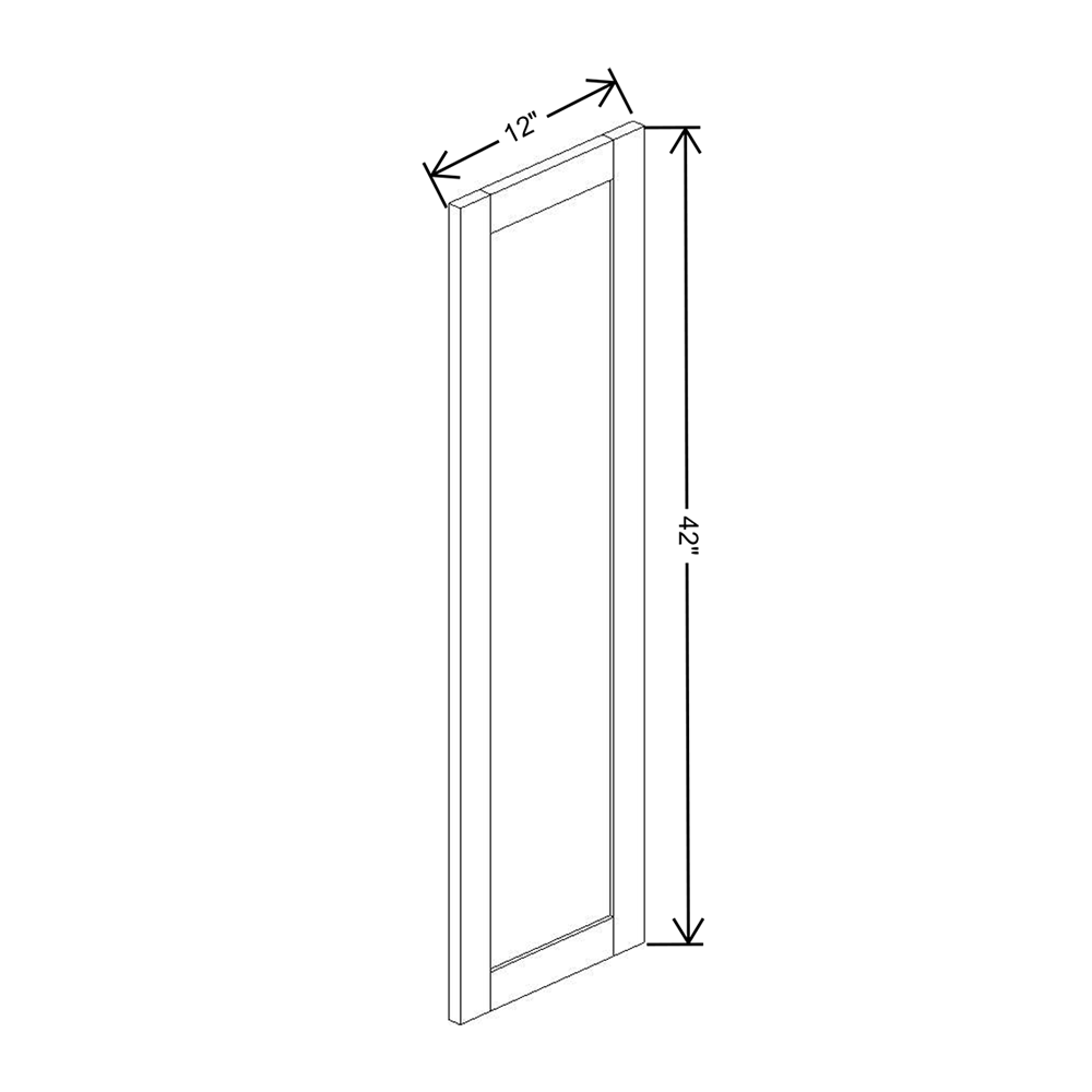 Wolf Classic Grove Terrain Stain Decorative End Panel for Wall 3/4"W X 36"H X 12"D