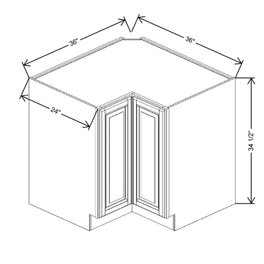 Fabuwood Quest Metro Frost 36" W X 34 1/2" H X 24" D Easy Reach Base Cabinet