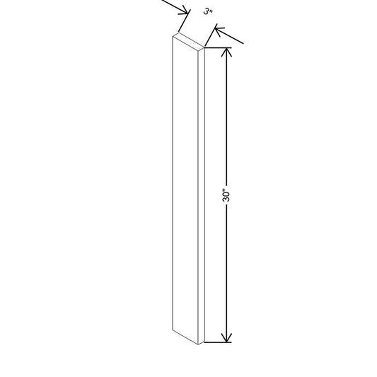 CNC Classic Highland White 3" W X 30" H Fillers