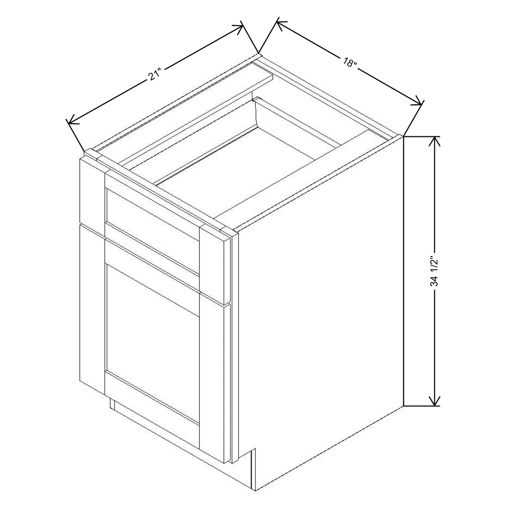 Fabuwood Allure Fusion Kona 18"W File Base Drawer