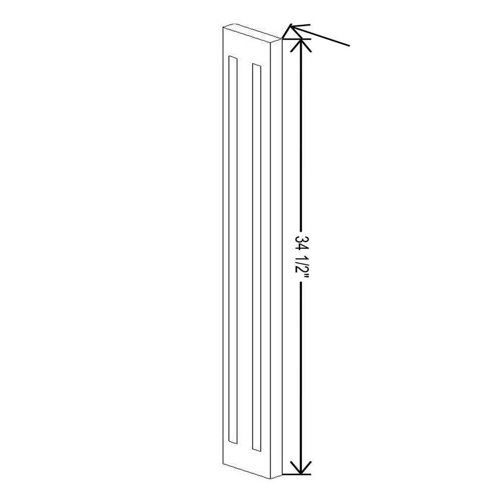 Wolf Classic Hanover White Paint Fluted Filler 3"W X 30"H