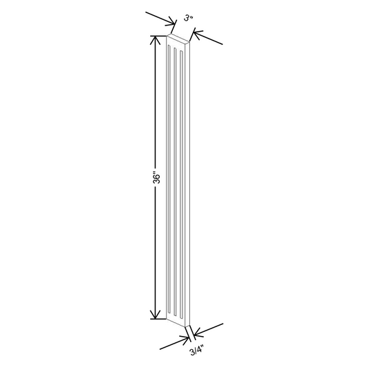 Cubitac Prestige Newport Latte 3"W X 36"H Fluted Filler