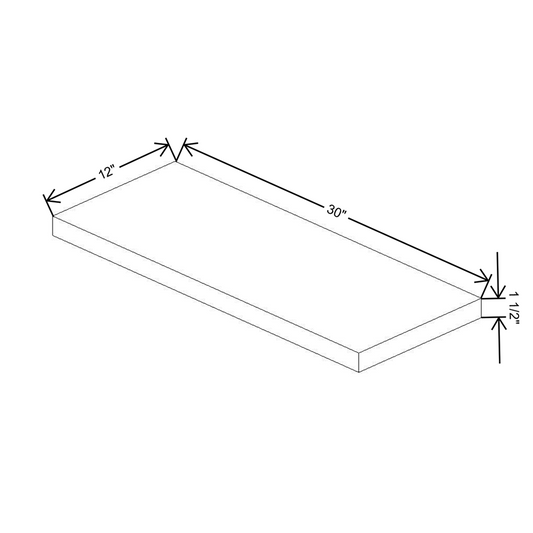 Cubitac Prestige Dover Latte 30" W Floating Shelf