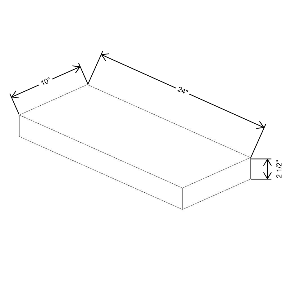 Fabuwood Allure Luna Kona 24"W Floating Shelf